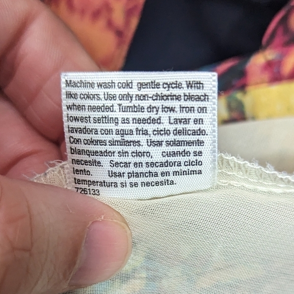 A.N.A Asymmetrical Patterned Peplum Top Sz 2X - Picture 14 of 14